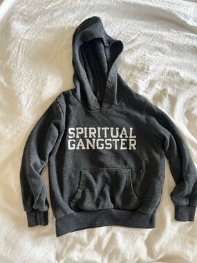 4T spiritual gangster hoodie. Charcoal. So soft.